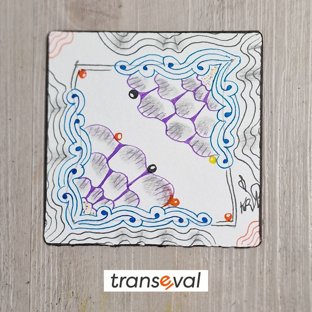 inspiration - plume en verre tuile dessinée avec plume en verre